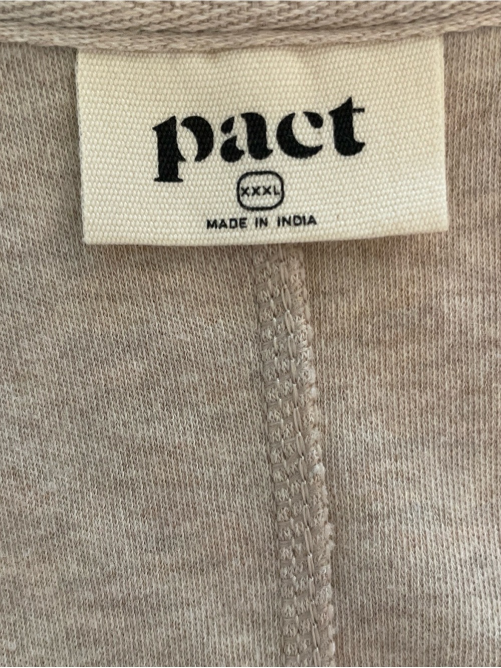 Pact Organic Cotton Airplane Travel Set Cardi Wide Leg Pant Oatmeal Heather 3XL - Picture 3 of 16